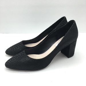 Clarks Blissful Cloud BlackPython Block Heels Sz10